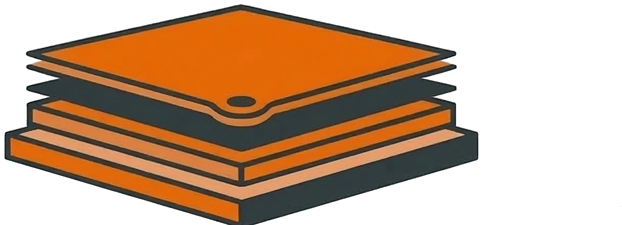 Multi-layer membrane flat roof